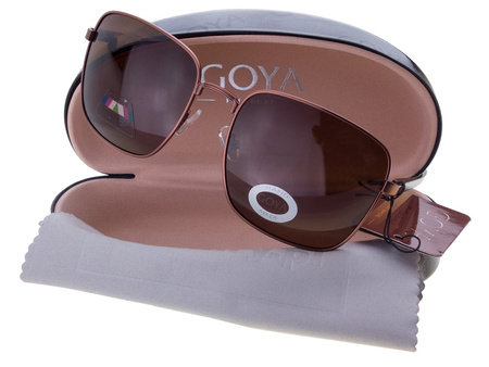Brązowe aluminiowe okulary przeciwsłoneczne polaryzacyjne dla kierowców GOYA - G 55042 BR
