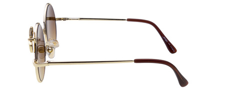 Dziecięce brązowi złote okulary przeciwsłoneczne z filtrem UV 400 JOKER KIDS JRD 339 BR