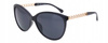 Damskie okulary przeciwsłoneczne kocie oczy czarne JOKER - JR 4413 CZ
