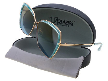 Damskie okulary przeciwsłoneczne polaryzacyjne muchy niebieskie DESSOTO - DES 394 N