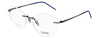 Goya G 96301 C2 - Okulary korekcyjne unisex metalowe kocie niebieskie