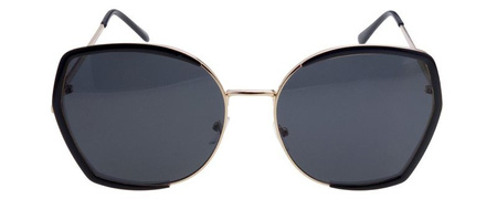 Polariss 865 CZ - Damskie duże okulary przeciwsłoneczne polaryzacyjne muchy czarne