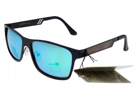 Polariss 818 Z - Okulary przeciwsłoneczne unisex metalowe polaryzacyjne zielone