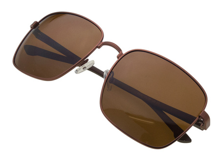 Brązowe aluminiowe okulary przeciwsłoneczne polaryzacyjne dla kierowców GOYA - G 55042 BR