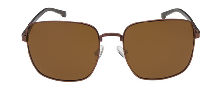 Brązowe aluminiowe okulary przeciwsłoneczne polaryzacyjne dla kierowców GOYA - G 55042 BR
