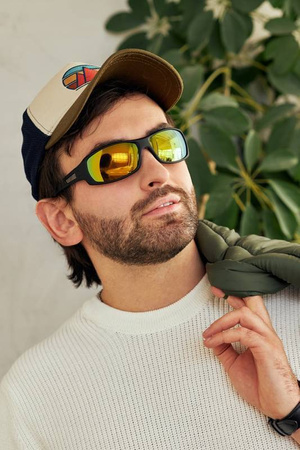 Męskie okulary przeciwsłoneczne polaryzacyjne lustrzanki DESSOTO - DES 323 Z