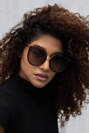 Dessoto 351 BR - Damskie okulary przeciwsłoneczne polaryzacyjne kocie brązowe