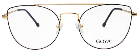 Goya G 94402 C1 - Damskie okulary korekcyjne metalowe kocie czarne