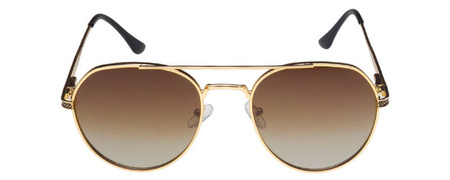 Okulary przeciwsłoneczne polaryzacyjne aviator POLARISS POL 1001 BR