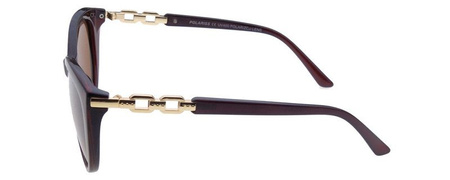 Polariss 860 BR - Damskie okulary przeciwsłoneczne polaryzacyjne kocie brązowe