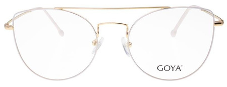 Goya G 94402 C2 - Damskie okulary korekcyjne metalowe kocie białe