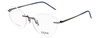 Goya G 96301 C2 - Okulary korekcyjne unisex metalowe kocie niebieskie