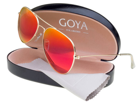 Okulary przeciwsłoneczne polaryzacyjne dla kierowców druciaki PILOTKI GOYA - PG 3026 P