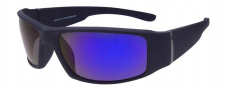 Męskie okulary przeciwsłoneczne polaryzacyjne niebieskie lustrzanki - POL 797 N