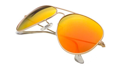 Goya G100 C1 - Okulary przeciwsłoneczne unisex metalowe pomarańczowe