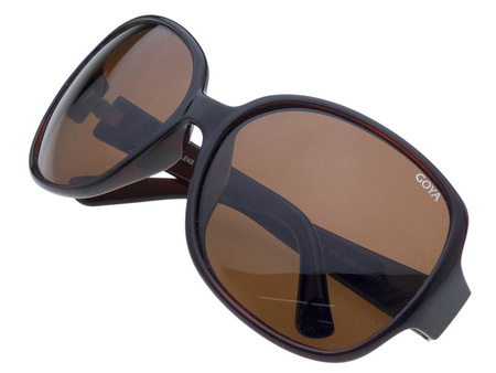 Goya G 195 BR - Brązowe okulary przeciwsłoneczne muchy duże z filtrem polaryzacyjnym