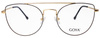 Goya G 94402 C1 - Damskie okulary korekcyjne metalowe kocie czarne