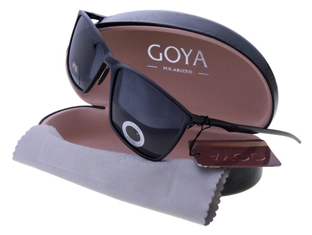 Czarne aluminiowe okulary przeciwsłoneczne polaryzacyjne dla kierowców GOYA - G 9496 CZ