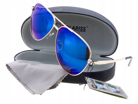 Okulary przeciwsłoneczne polaryzacyjne pilotki lustrzanki POLARISS - POL 868 N