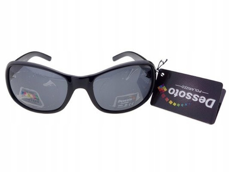 Dessoto 334 CZ - Damskie okulary przeciwsłoneczne polaryzacyjne czarne