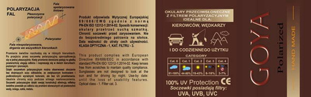 Okulary przeciwsłoneczne polaryzacyjne kierowców nerdu GOYA - G 220 GR