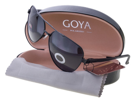 Czarne okulary przeciwsłoneczne polaryzacyjne dla kierowców GOYA - G 55017 CZ aluminium