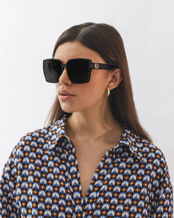 Damskie okulary przeciwsłoneczne polaryzacyjne muchy czarne DESSOTO - DES 382 CZ