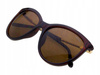 Damskie brązowe okulary przeciwsłoneczne kocie JOKER - JR 4412 BR