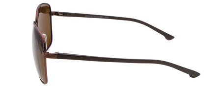 Brązowe aluminiowe okulary przeciwsłoneczne polaryzacyjne dla kierowców GOYA - G 55042 BR