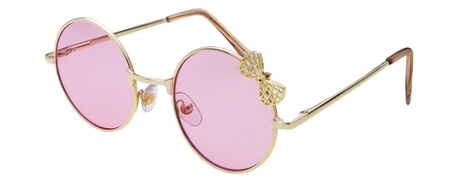 Dziecięce różowe okulary przeciwsłoneczne z filtrem UV 400 JOKER KIDS JRD 339 R