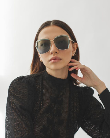 Damskie okulary przeciwsłoneczne polaryzacyjne muchy niebieskie DESSOTO - DES 394 N