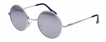 Srebrne okulary przeciwsłoneczne lenonki lustrzanka JOKER - JR 4431 SR