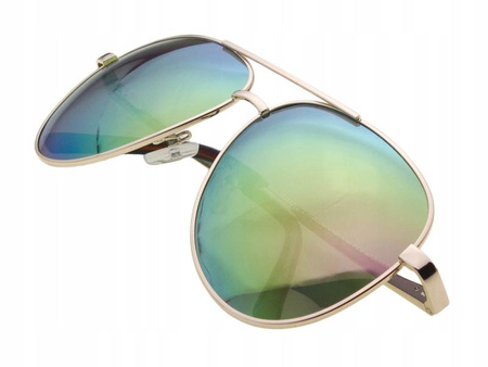 Okulary przeciwsłoneczne polaryzacyjne lustrzanki pilotki aviator POLARISS - POL 868 Z