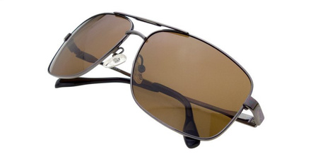 Goya G1835 C3 - Okulary przeciwsłoneczne unisex metalowe brązowe