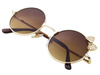 Dziecięce brązowi złote okulary przeciwsłoneczne z filtrem UV 400 JOKER KIDS JRD 339 BR