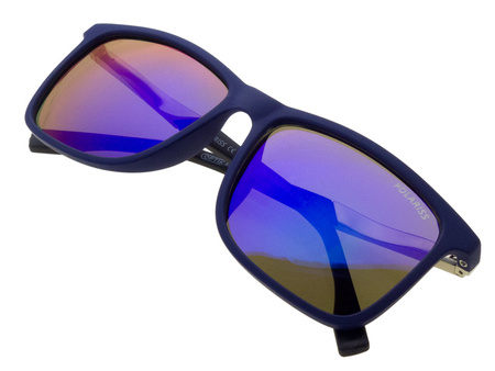 Męskie okulary przeciwsłoneczne polaryzacyjne dla kierowców niebieskie lustrzanki POLARISS POL 875 N