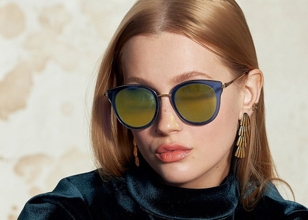 Okulary przeciwsłoneczne lustrzanki z filtrem polaryzacyjnym i UV400 kocie oczy Goya G 58125 N