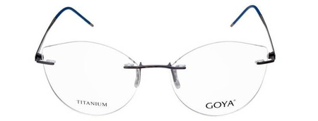 Goya G 96301 C2 - Okulary korekcyjne unisex metalowe kocie niebieskie