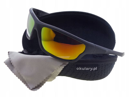 Męskie sportowe okulary przeciwsłoneczne polaryzacyjne lustrzanki POLARISS - POL 799 C