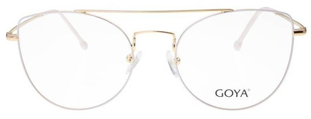 Goya G 94402 C2 - Damskie okulary korekcyjne metalowe kocie białe