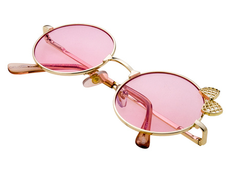 Dziecięce różowe okulary przeciwsłoneczne z filtrem UV 400 JOKER KIDS JRD 339 R
