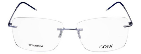 Goya G 96302 C3 - Męskie okulary korekcyjne metalowe prostokątne niebieskie