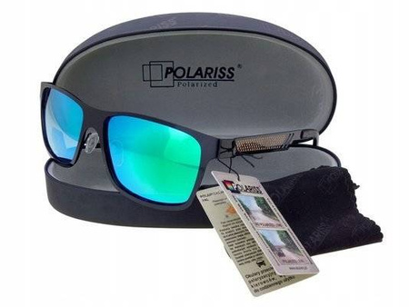 Polariss 818 Z - Okulary przeciwsłoneczne unisex metalowe polaryzacyjne zielone