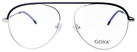 Goya G 95544 C3 - Okulary korekcyjne unisex metalowe pilotki srebrne