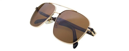 Goya G 8018 BR - Okulary przeciwsłoneczne z filtrem polaryzacyjnym unisex metalowe brązowe