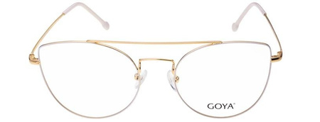 Goya G 94402 C2 - Damskie okulary korekcyjne metalowe kocie białe