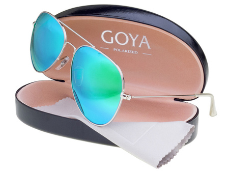 Okulary przeciwsłoneczne polaryzacyjne dla kierowców druciaki PILOTKI GOYA - PG 3026 Z