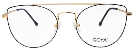 Goya G 94402 C1 - Damskie okulary korekcyjne metalowe kocie czarne