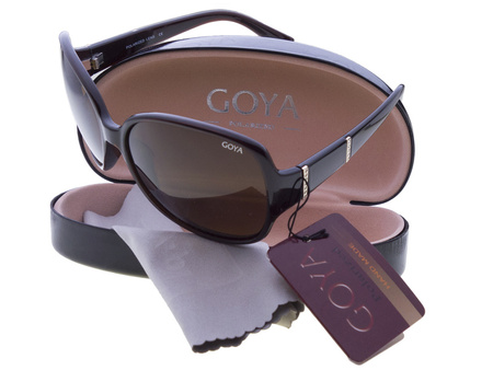 Goya G 195 BR - Brązowe okulary przeciwsłoneczne muchy duże z filtrem polaryzacyjnym