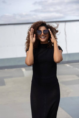 Dessoto 351 BR - Damskie okulary przeciwsłoneczne polaryzacyjne kocie brązowe